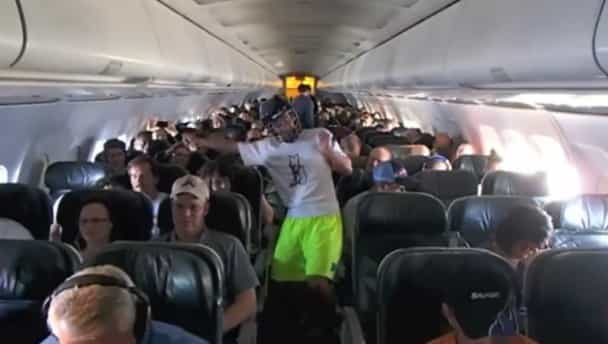 Video: Forget snakes, here’s some shakes on a plane