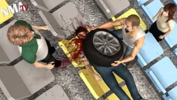 Video: Taiwanese animators recreate bloody NASCAR crash