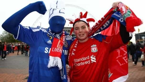 Chelsea and Liverpool fans have contrasting messages on Mother’s Day