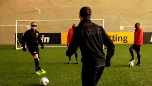 Rooney’s blindfolded volley as Class of 2013 take on Yorke and Cole
