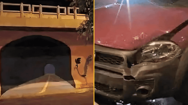 Man causes crash after painting realistic tunnel under bridge