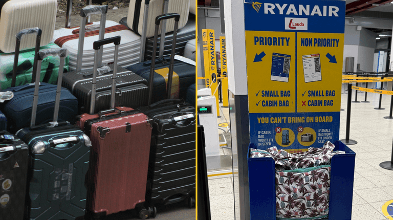 Ryanair boosts staff bonuses for catching oversized bags