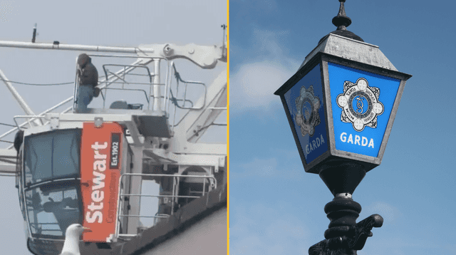 Man arrested after climbing crane in Dublin