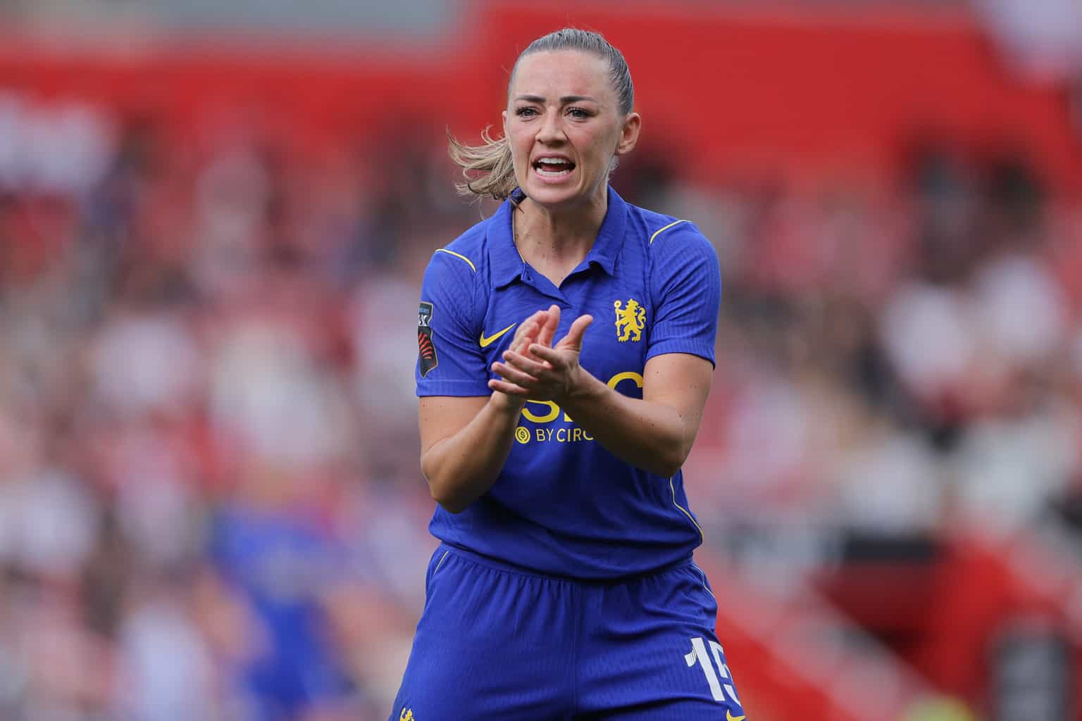 Katie McCabe’s Chelsea survive Austria Vienna scare in Champions League opener