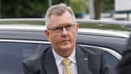 Jeffrey Donaldson pictured ahead of his sentencing hearing at Newry Crown Court