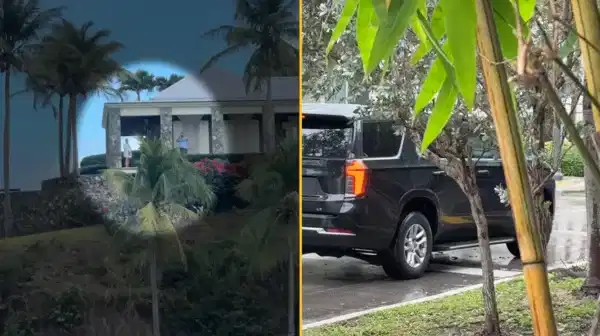 YouTuber who snuck into Epstein’s island claims blacked-out cars are sitting outside his house