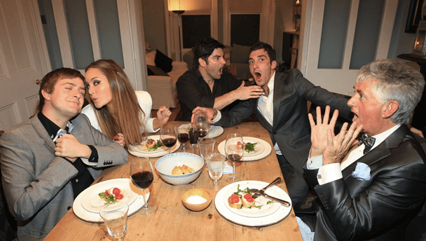 Brian Kennedy gets aggro on Celebrity Come Dine With Me