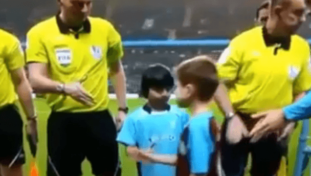 Aston Villa defend mascot after youngster’s apparent Suarez-style handshake snub
