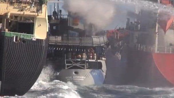 Video: Amazing footage of activists crashing into a whaling boat