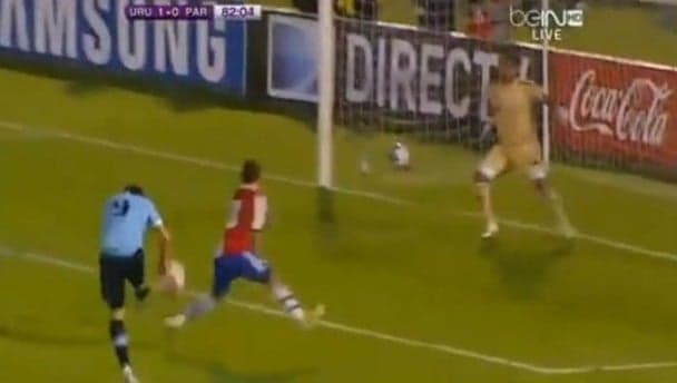 Video: Great volley from Luis Suarez last night
