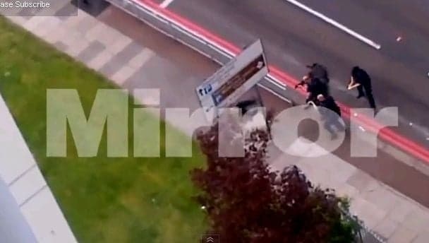 Warning: Graphic Content: Video footage of Woolwich suspects being shot by police