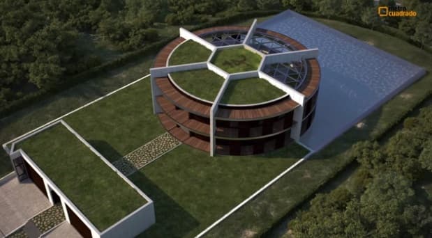Pictures: Lionel Messi is building a house shaped like a football