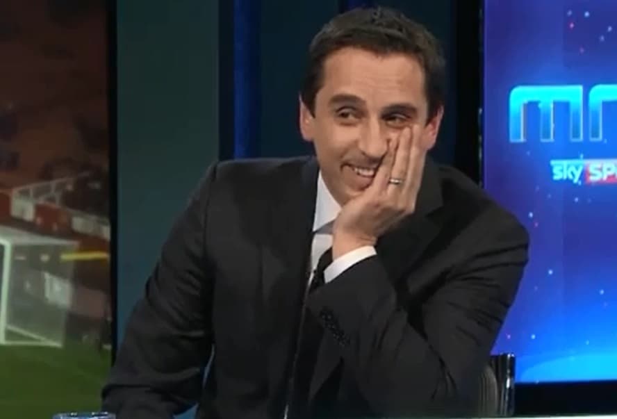 Video: Gary Neville delivered a priceless line about Liverpool and Man City on MNF this evening