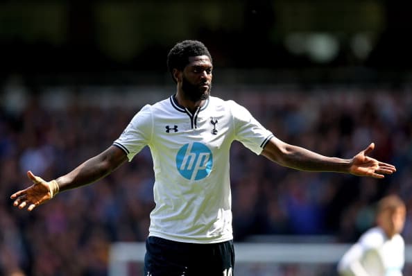 Vine: Watch Emmanuel Adebayor’s priceless reaction to Stewart Downing’s goal today