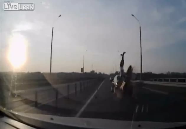 Video: Easily the most insane motorcycle crash and life saving flip that you will ever see