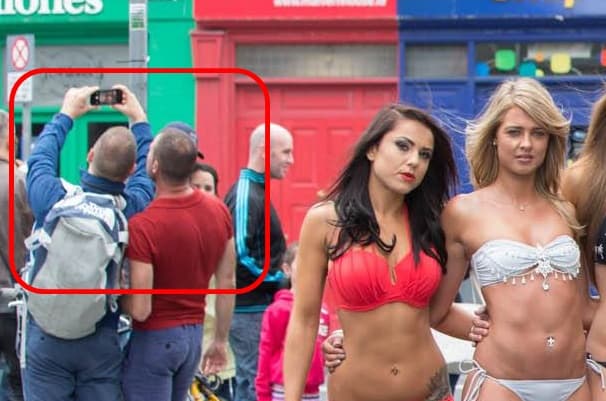 Pic: Here’s the selfie the lads caught taking the Miss Bikini Ireland selfie took