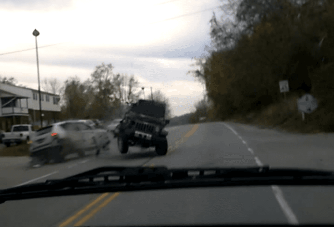 Video: Man predicts car crash and records it on his phone