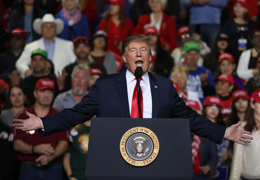 WATCH: Trump rally descends into chants of “send her back” towards American Muslim congresswoman