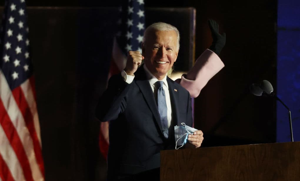 Joe Biden narrowly pulls ahead in crucial Michigan and Wisconsin voting