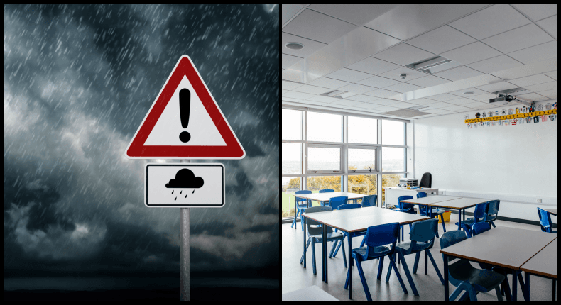 Government advising schools and third level institutions to close in counties with orange or red weather warnings ahead of Storm Barra