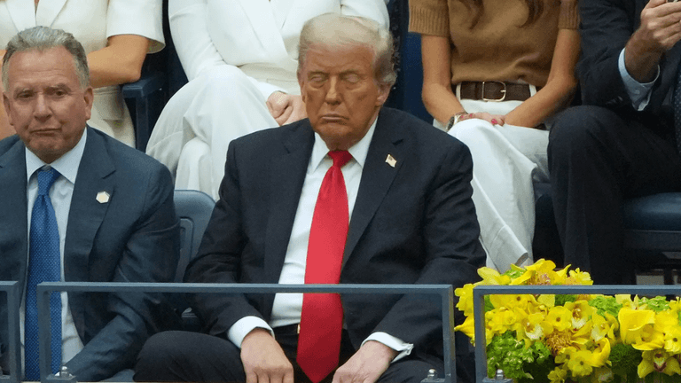 Donald Trump ‘falls asleep’ during US Open final after delaying match