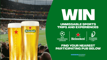 Win unmissable sports trips and experiences with Heineken