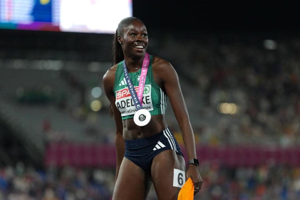 Rhasidat Adeleke wins 200m silver in national record time