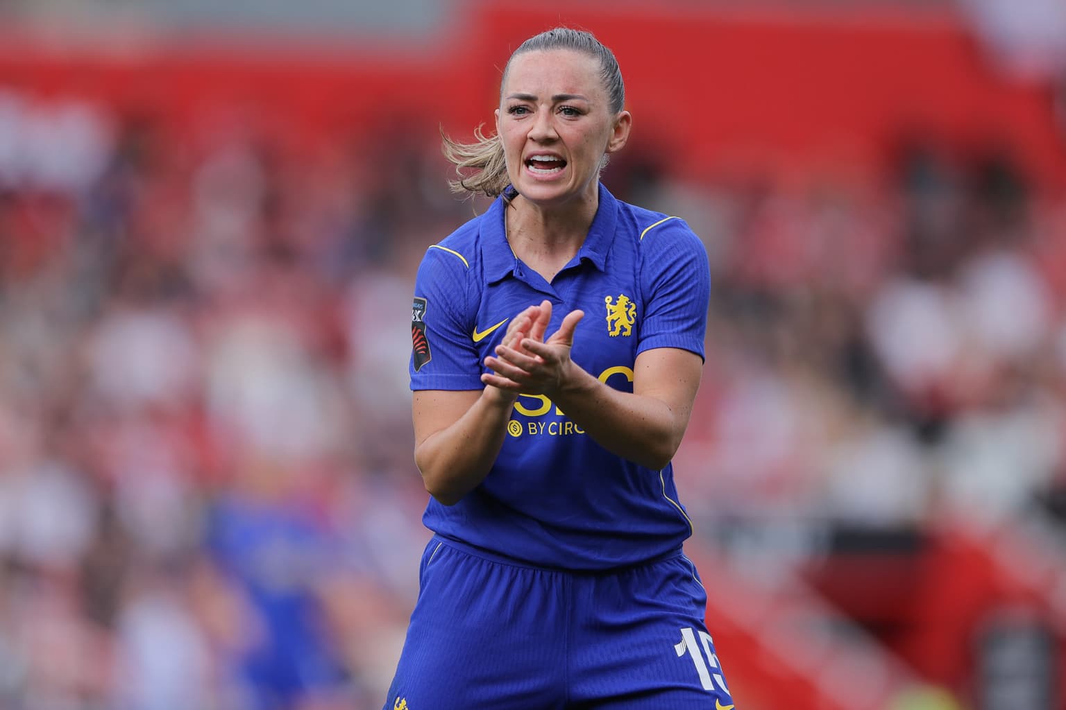 Katie McCabe’s Chelsea survive Austria Vienna scare in Champions League opener