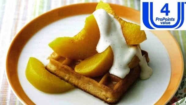 Recipe of the Week: Waffles and Peaches with Rum Syrup Recipe of the Week: Waffles and Peaches with Rum Syrup