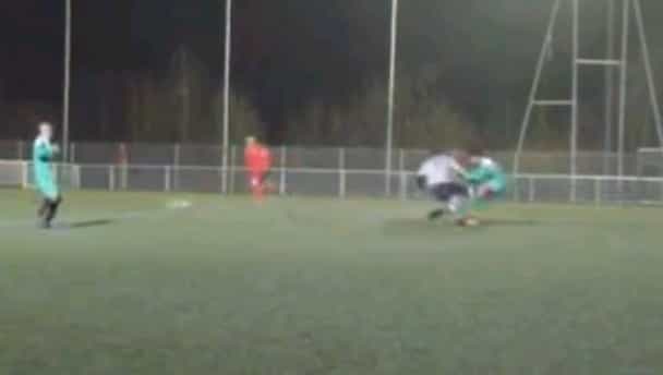 Video: Brace yourselves lads, this is the worst kick in the nuts tackle we’ve seen in ages Video: Brace yourselves lads, this is the worst kick in the nuts tackle we’ve seen in ages