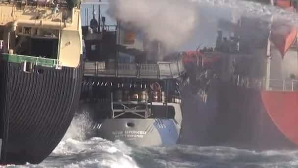 Video: Amazing footage of activists crashing into a whaling boat Video: Amazing footage of activists crashing into a whaling boat