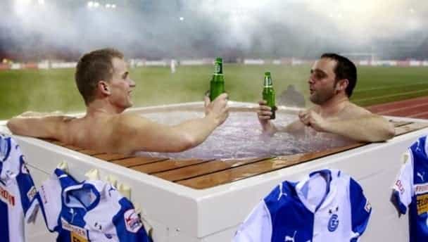 Grasshoppers in pitchside jacuzzi? Fans’ VIP treatment, Swiss style Grasshoppers in pitchside jacuzzi? Fans’ VIP treatment, Swiss style