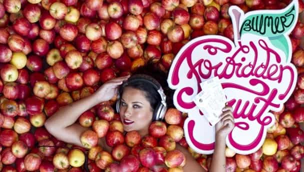 Check out the apple-tising photos to launch the Forbidden Fruit festival Check out the apple-tising photos to launch the Forbidden Fruit festival