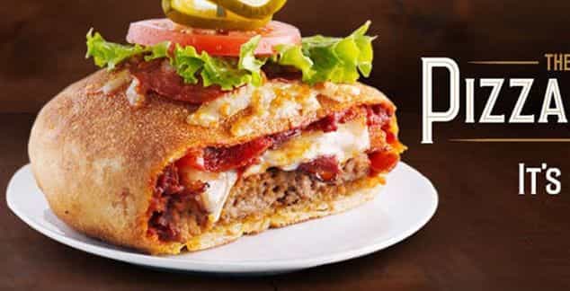 Would you eat this 1,360 calorie ‘pizzaburger’? Would you eat this 1,360 calorie ‘pizzaburger’?