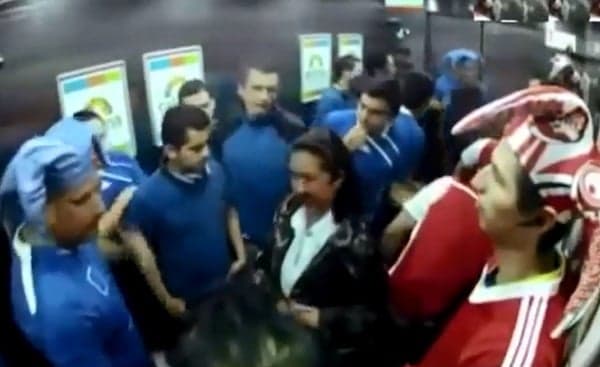 Video: Rival football fans combine for very mean but very funny elevator prank in Columbia Video: Rival football fans combine for very mean but very funny elevator prank in Columbia