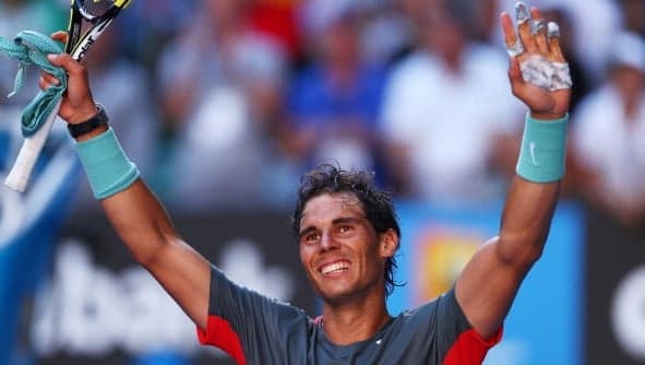 Pic: Jaysus, look at the state of Rafa Nadal’s hand after his win today Pic: Jaysus, look at the state of Rafa Nadal’s hand after his win today