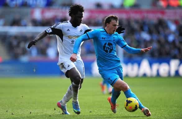 Vine: Wilfried Bony’s magnificent nutmeg on Vlad Chiriches was a thing of beauty Vine: Wilfried Bony’s magnificent nutmeg on Vlad Chiriches was a thing of beauty