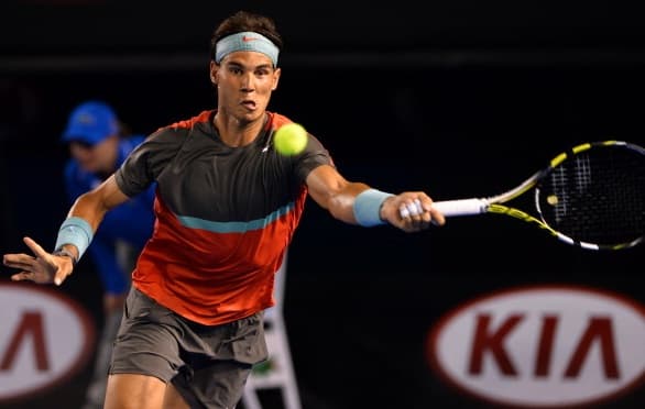 Pics: Rafa Nadal was really feeling the heat during the Australian Open today Pics: Rafa Nadal was really feeling the heat during the Australian Open today