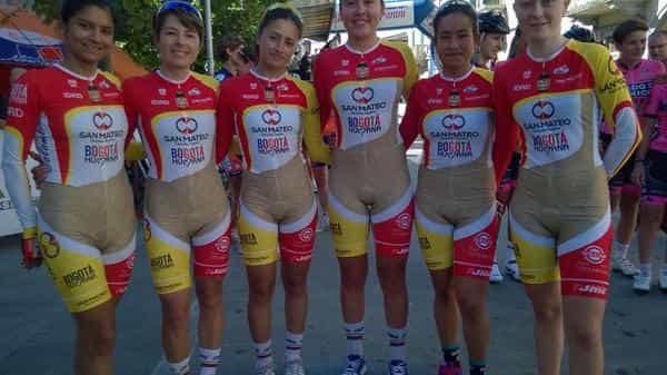 These female Colombian cyclists leave little to the imagination with the worst kit ever conceived These female Colombian cyclists leave little to the imagination with the worst kit ever conceived