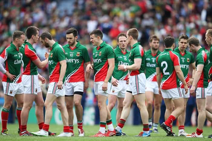 Pic: Mayo GAA want fans to choose between these three designs for their new jersey for 2015 Pic: Mayo GAA want fans to choose between these three designs for their new jersey for 2015