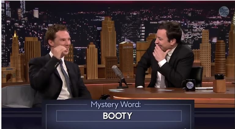 Video: Benedict Cumberbatch trying to explain the word booty to Fallon is great Video: Benedict Cumberbatch trying to explain the word booty to Fallon is great