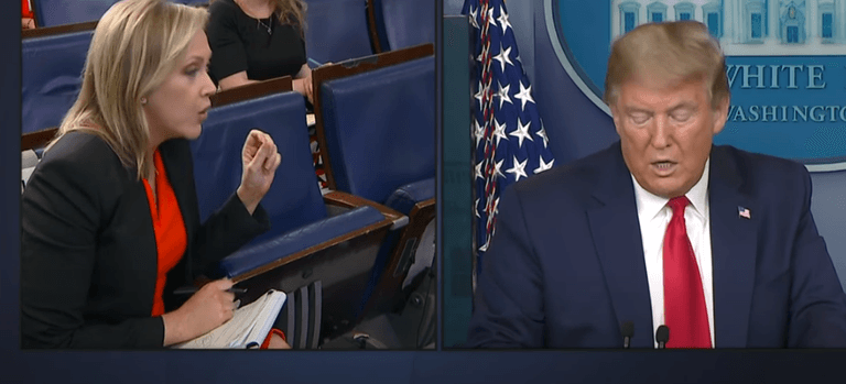 Donald Trump clashes with reporter in bizarre press conference Donald Trump clashes with reporter in bizarre press conference