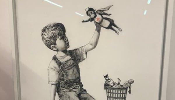 Banksy donates artwork honouring healthcare workers to hospital Banksy donates artwork honouring healthcare workers to hospital