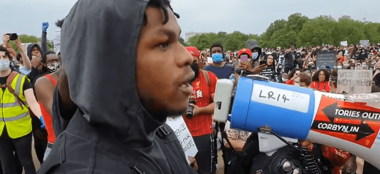A teary John Boyega gives passionate speech at Black Lives Matter protest A teary John Boyega gives passionate speech at Black Lives Matter protest