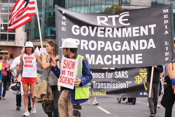 Man (30s) arrested for public order offences following anti-vaccine protest in Dublin Man (30s) arrested for public order offences following anti-vaccine protest in Dublin
