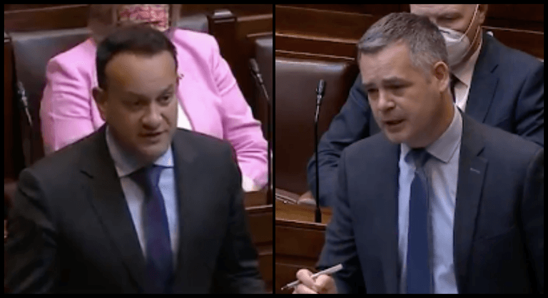 Leo Varadkar told he sees “homes as an investment” during heated debate in Dáil Leo Varadkar told he sees “homes as an investment” during heated debate in Dáil