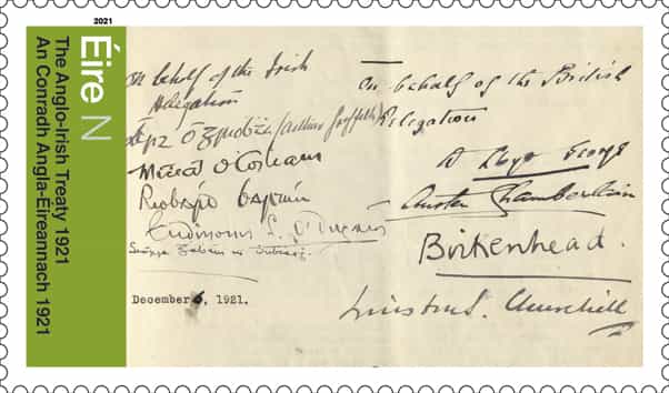 An Post has created two new stamps to commemorate 100 years since the Treaty An Post has created two new stamps to commemorate 100 years since the Treaty