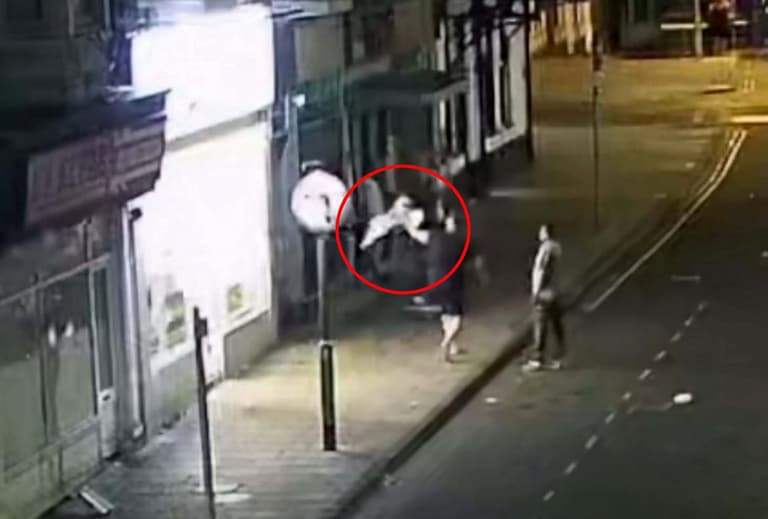 Boozed-up thug slams seagull against wall before launching it across the road Boozed-up thug slams seagull against wall before launching it across the road