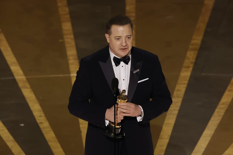 Brendan Fraser gets emotional during his Best Actor speech at the Oscars Brendan Fraser gets emotional during his Best Actor speech at the Oscars