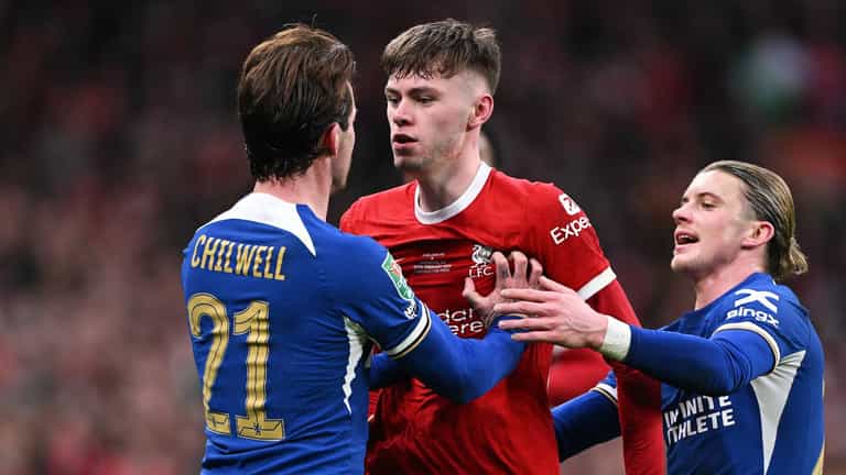 Conor Bradley trolls Ben Chilwell after Carabao Cup final win Conor Bradley trolls Ben Chilwell after Carabao Cup final win
